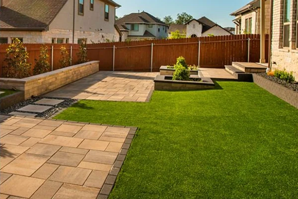Beautifully installed grass and patio