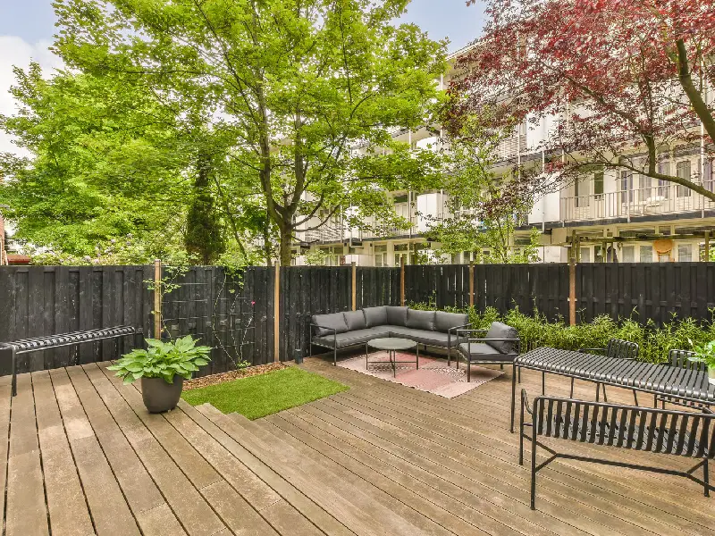 Cozy Outdoor Living Space with Wooden Decking